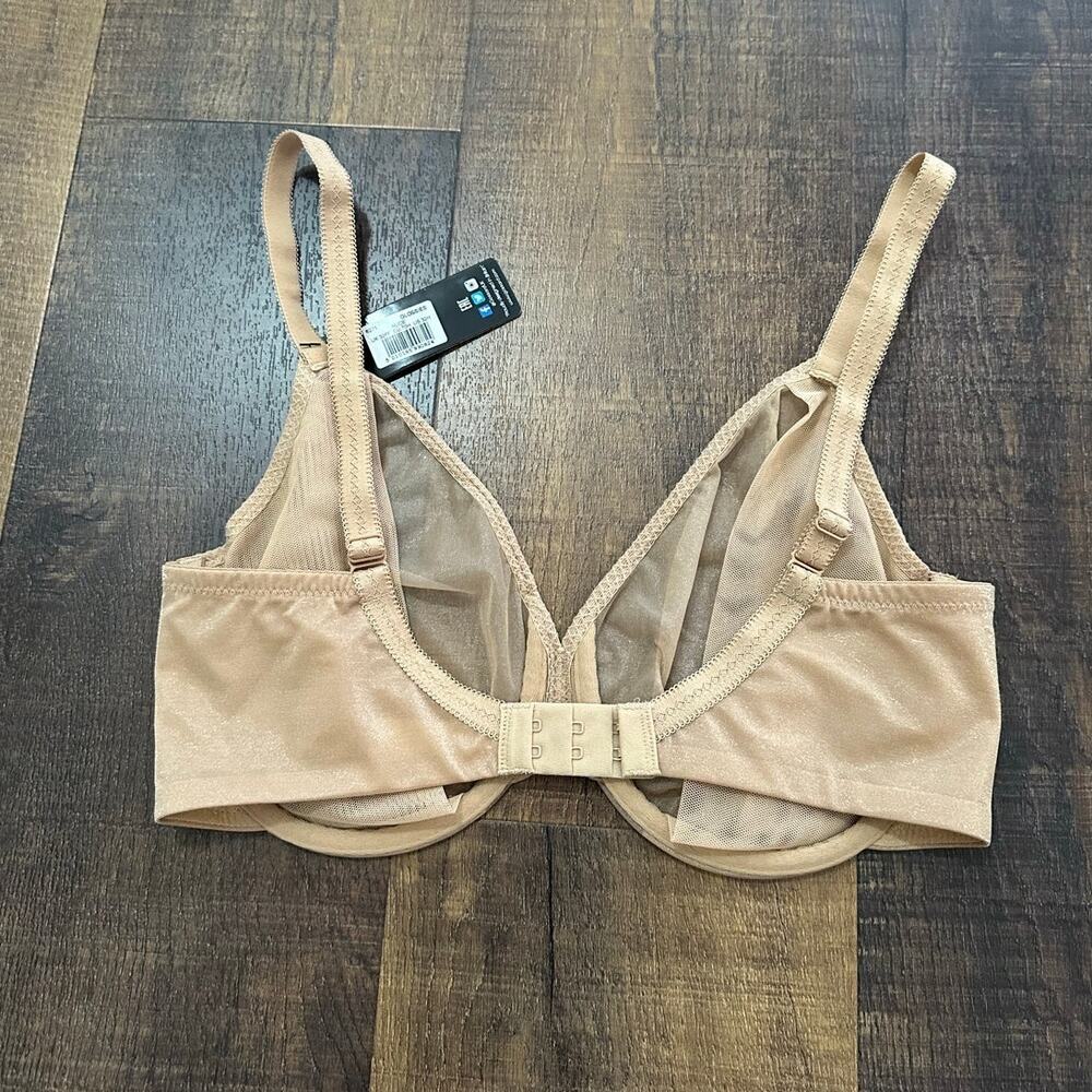 NWT Gossard Glossies Sheer Underwire Bra Nude Beige 32H - Picture 4 of 9